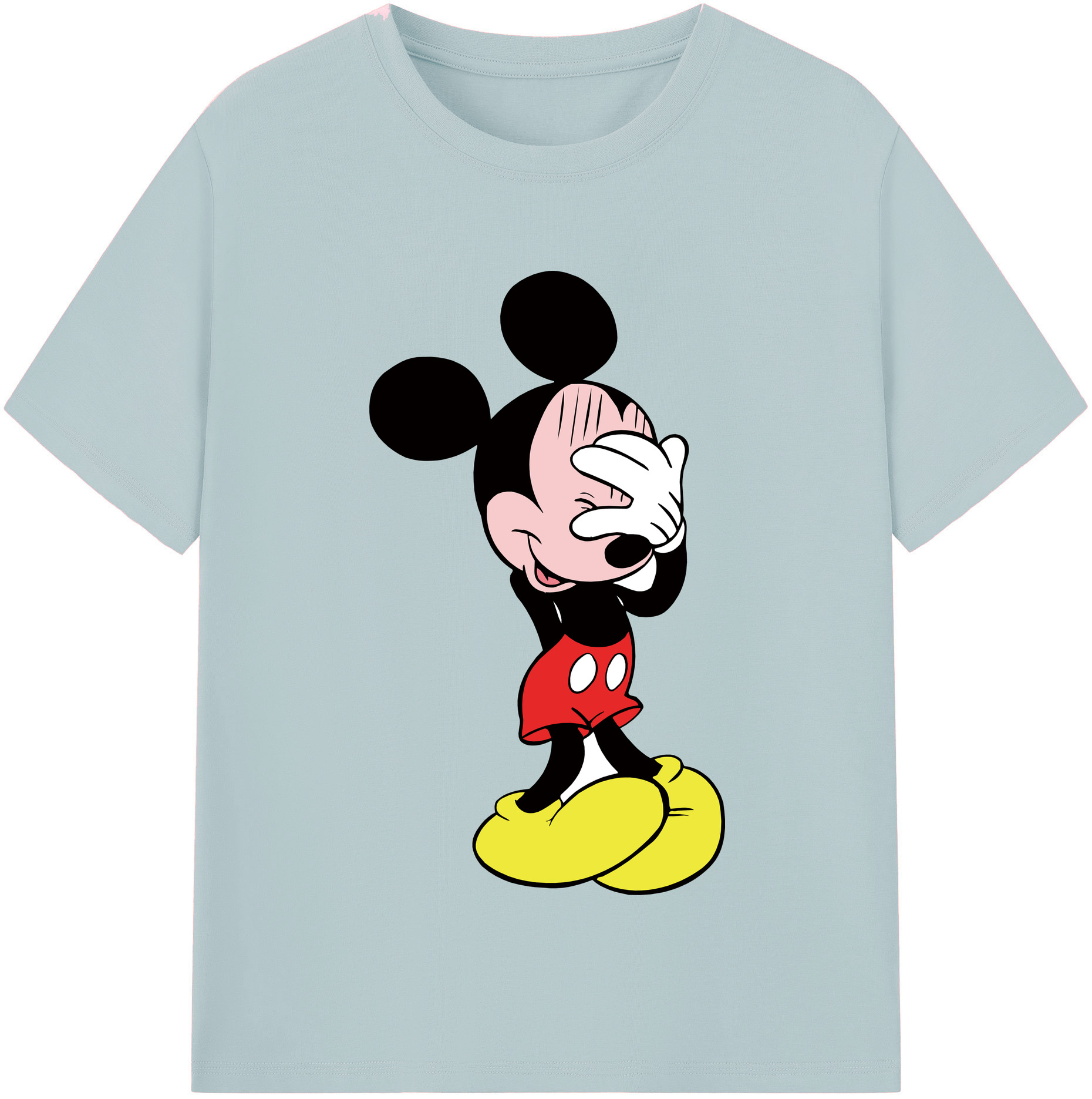 （画像用） ミッキーマウス Mickey Mouse 綿100％半袖Tシャツ（フロントプリント）